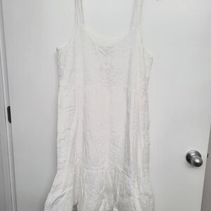Lucky Brand White Eyelet Midi Dress Size M, NWT